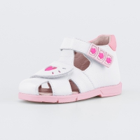 022165-22 бел-роз туфли летние ясельная Нат. кожа 18-20 (1-2-2)