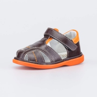 310043/21710-1 Туфли ясел-малод ИК коричневый+оранжев (19-1, 20-1, 21-2, 22-2) 