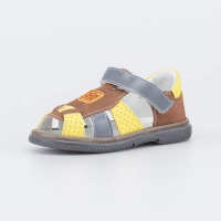 320023/41712-1 Туфли малодетские(23-26) ИК беж+желт+сер  (23-2, 24-2, 25-2, 26-2) 