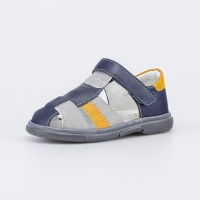 320005/71712-1 Туфли летние малодетские ИК т.син+сер+желт (23-2,24-2,25-2,26-2) 